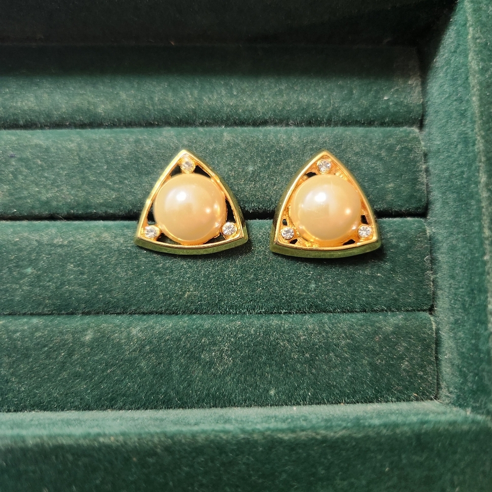 Vintage Style Faux Pearl Earrings
